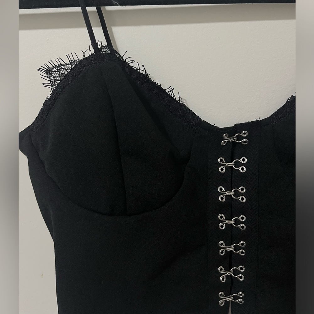 NWOT black corset top